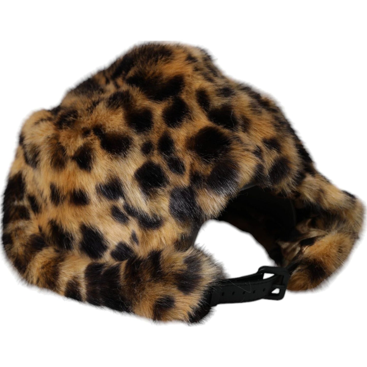 Dolce & Gabbana Brown Leopard Fur Women Bucket Hat Dolce & Gabbana