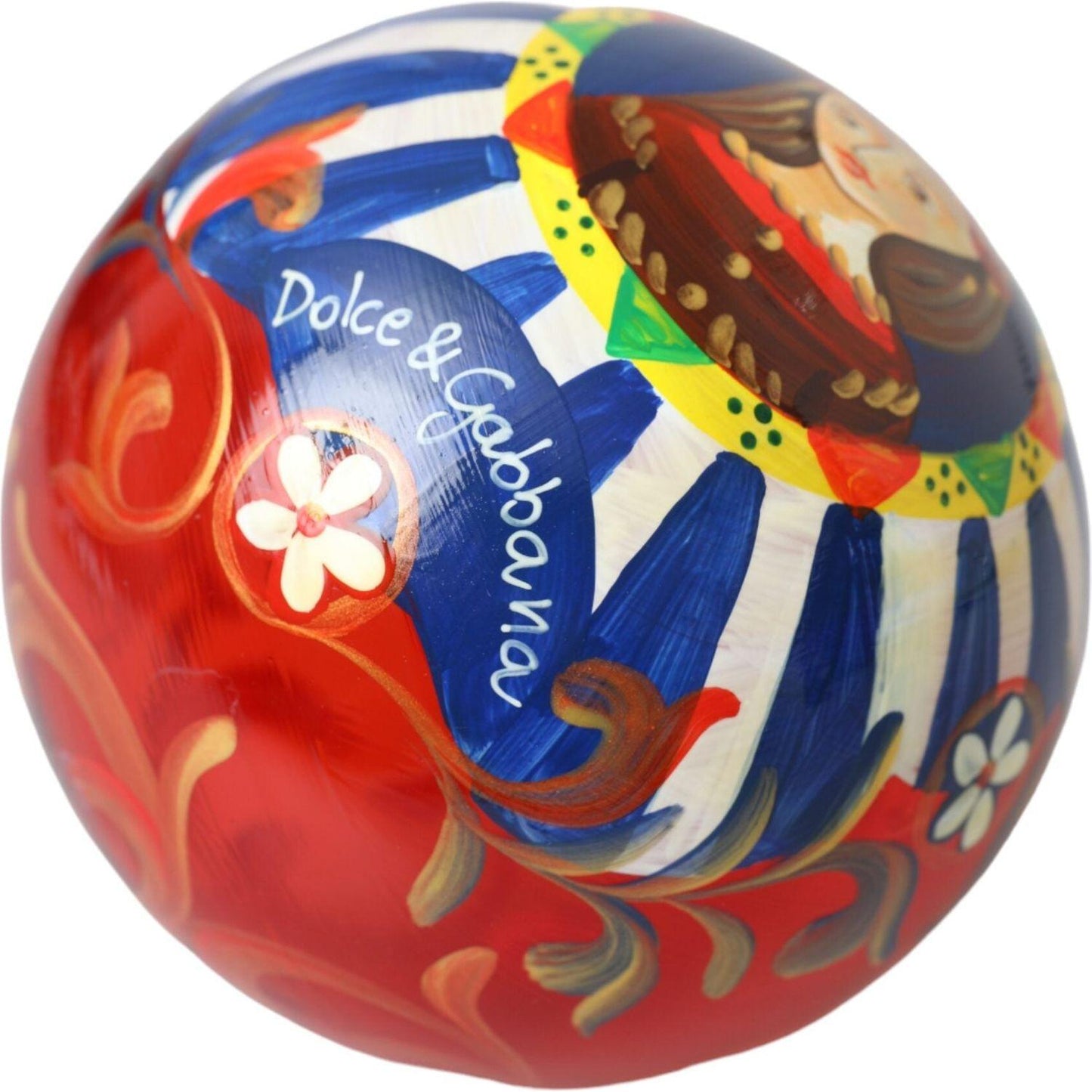 Dolce & Gabbana Multicolor Carretto Print Round Ornament Christmas Ball Dolce & Gabbana