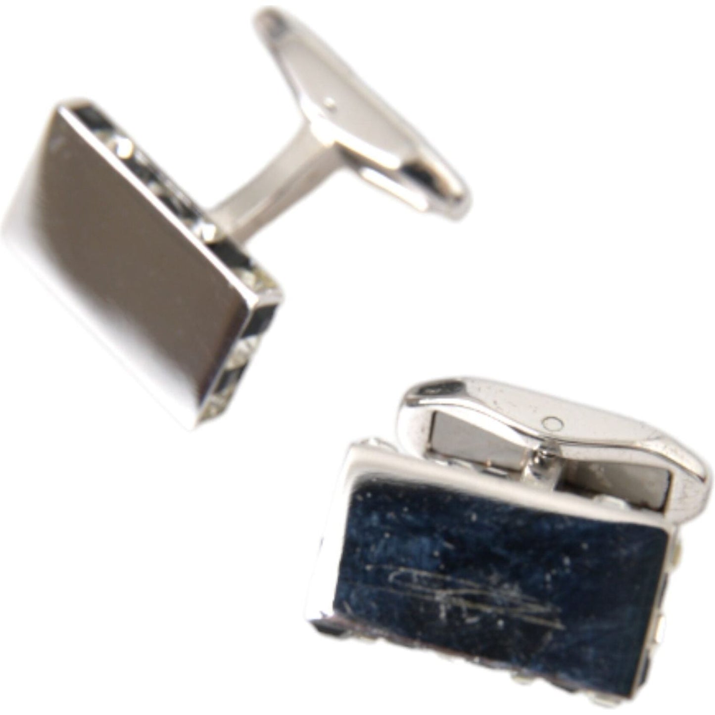 Dolce & Gabbana Silver Plated Metal Brass Pin Men Cufflinks Dolce & Gabbana