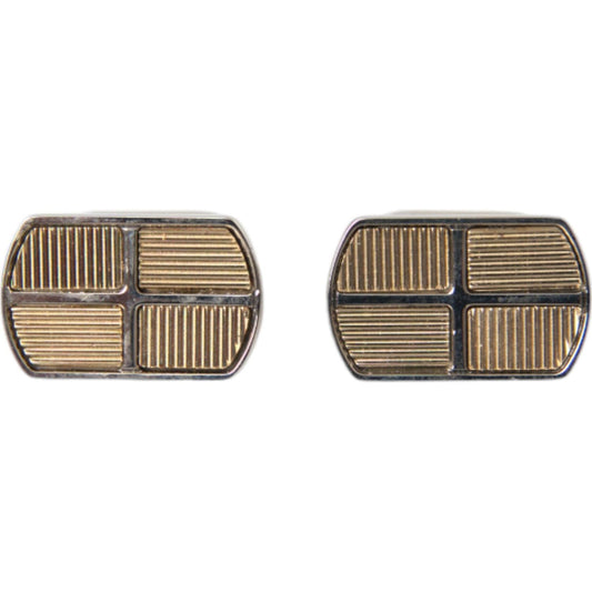 Dolce & Gabbana Silver Gold Plated Metal Brass Pin Cufflinks Cufflinks