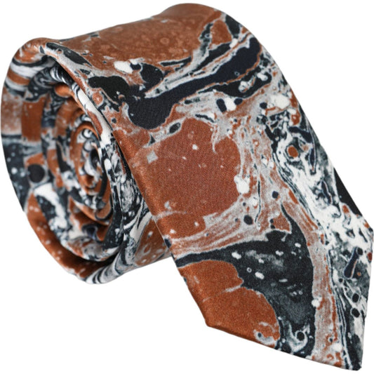 Dolce & Gabbana Multicolor Tie Dye Adjustable Tie Men Dolce & Gabbana