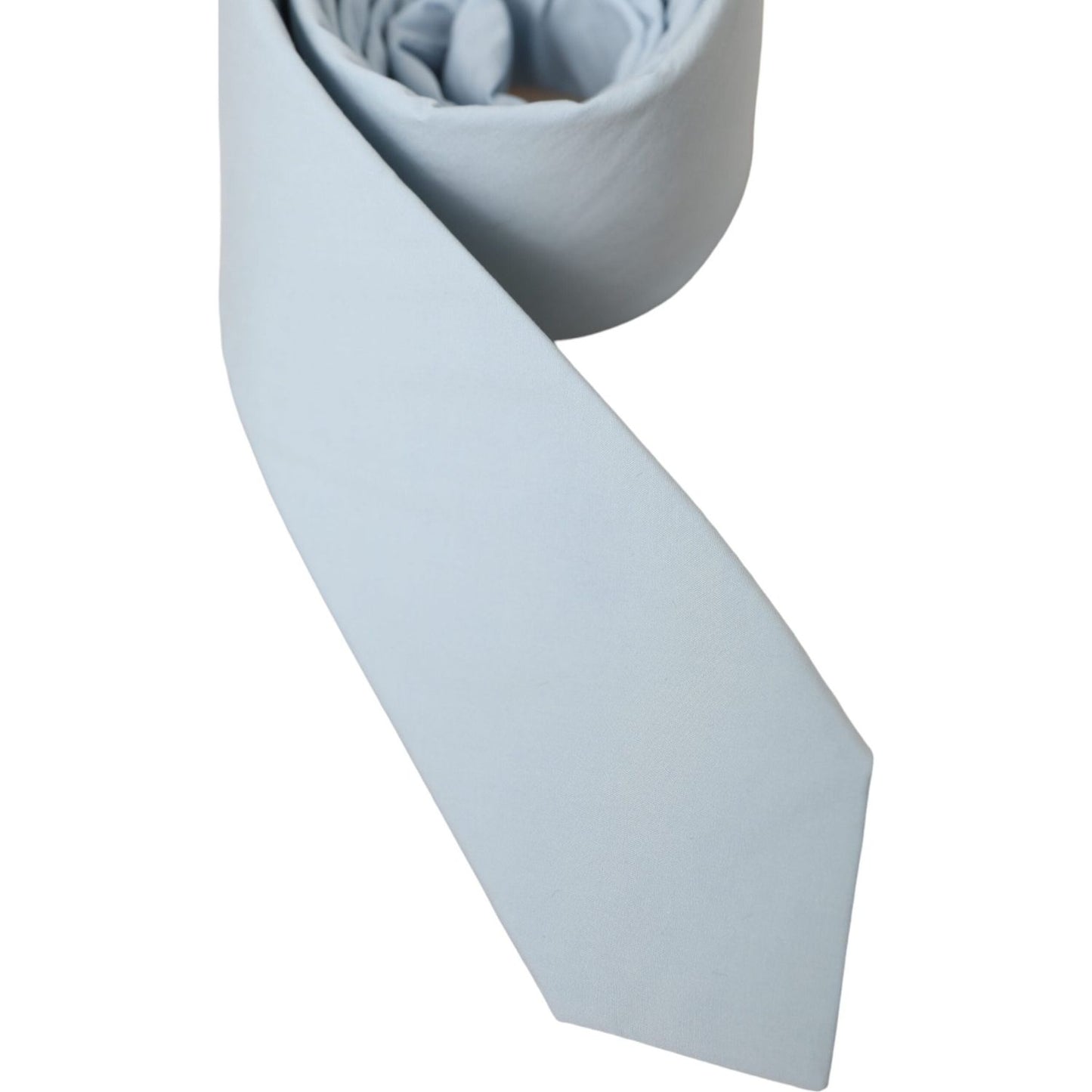 Dolce & Gabbana Light Blue Cotton Adjustable Tie Men Dolce & Gabbana