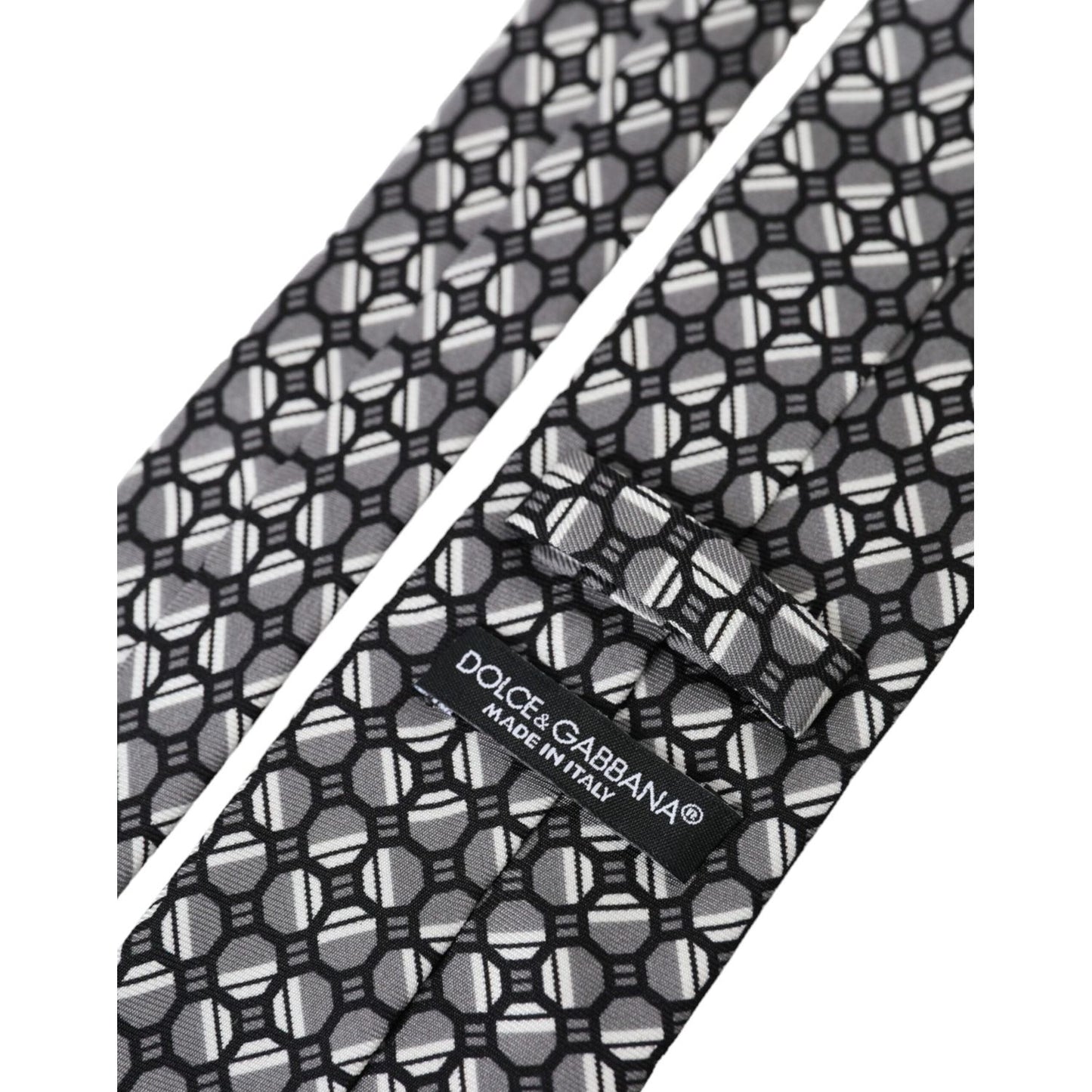 Dolce & Gabbana Multicolor Patterned 100% Silk Adjustable Tie Dolce & Gabbana