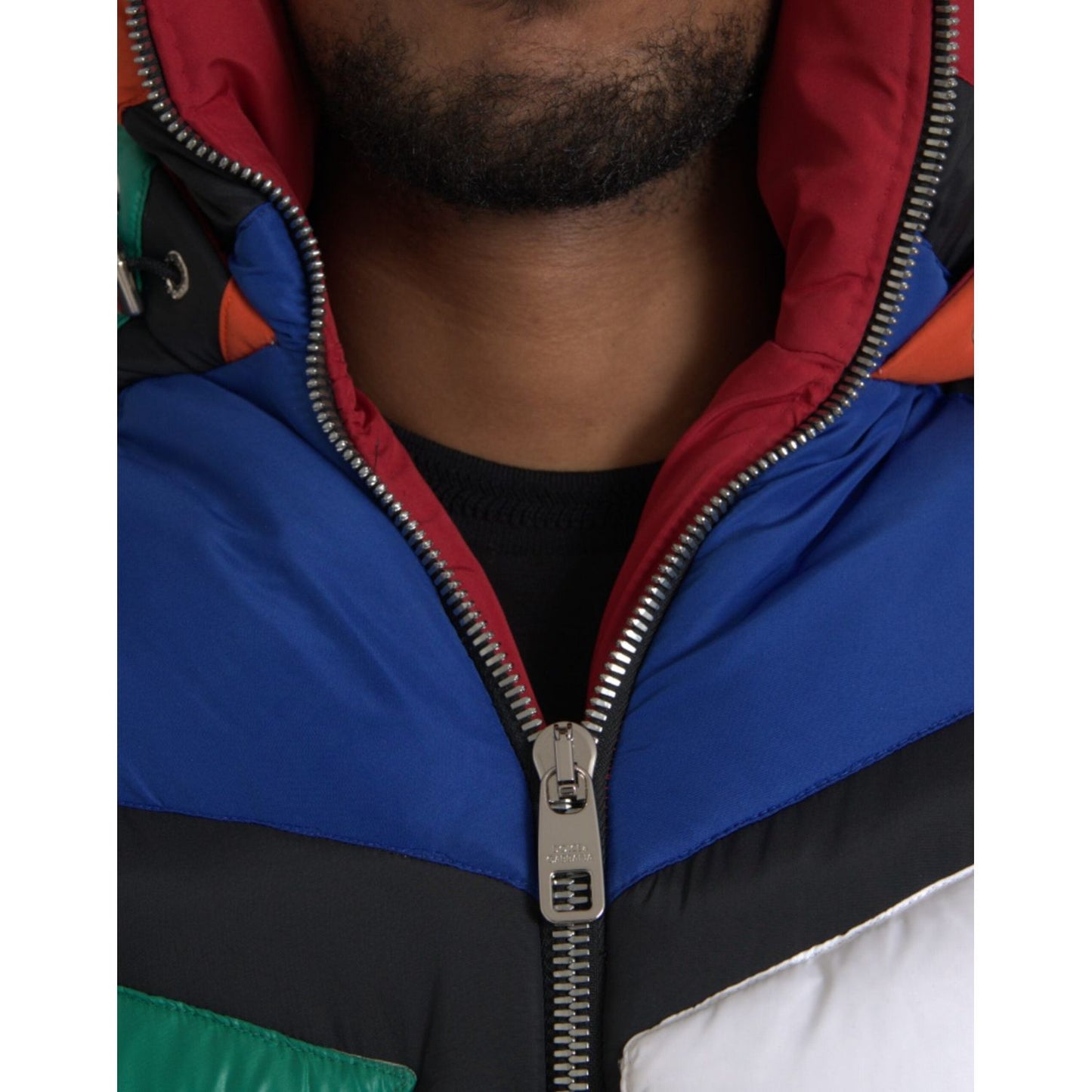 Dolce & Gabbana Multicolor Quilted Hooded Puffer Jacket Dolce & Gabbana