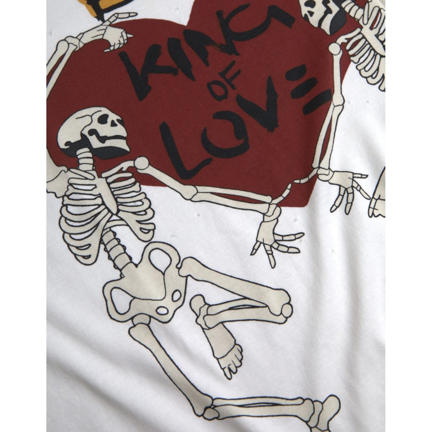 Dolce & Gabbana White King Of Love Cotton Men T-shirt Dolce & Gabbana