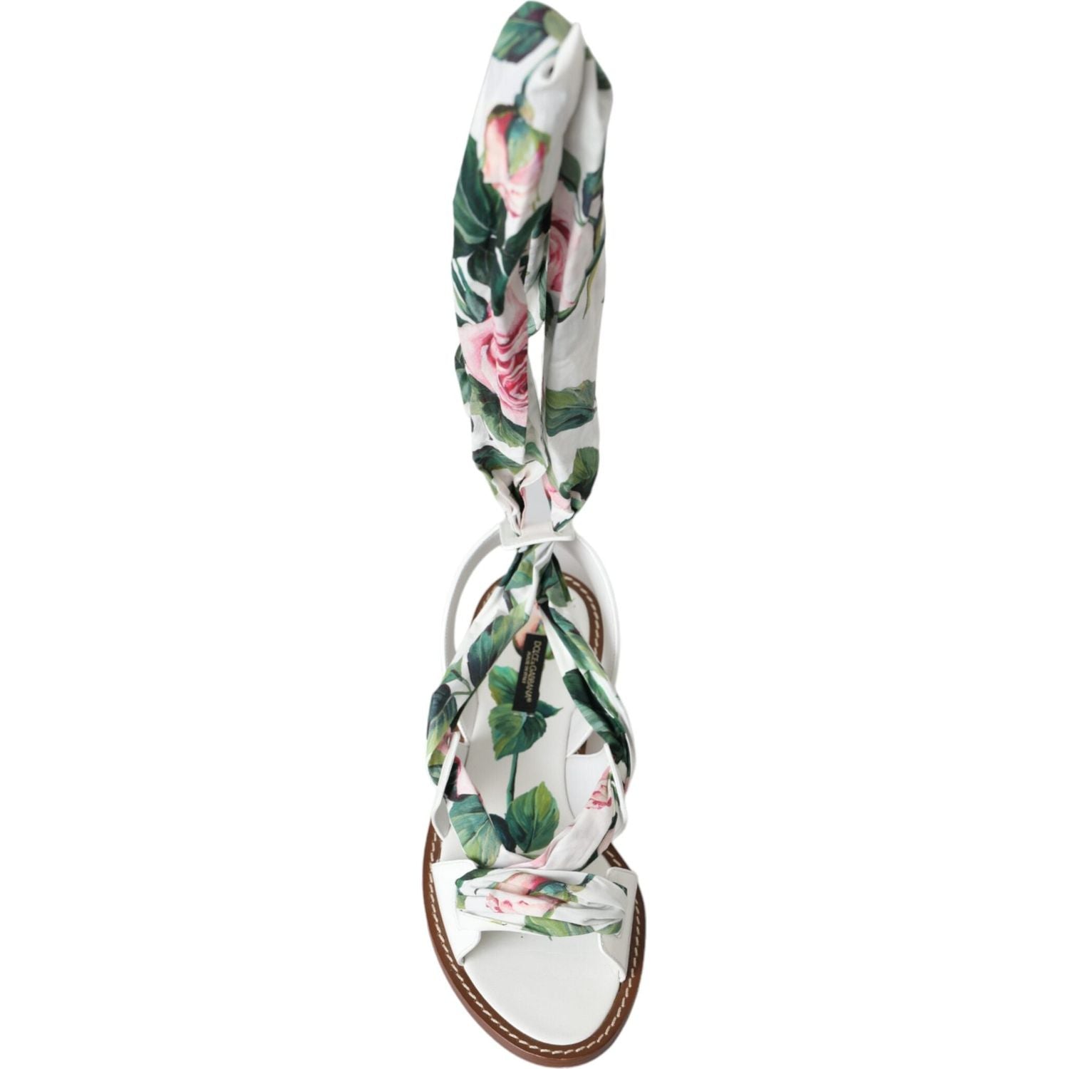 صندل دولتشي آند غابانا متعدد الألوان بطبعات الأزهار حول الكاحل