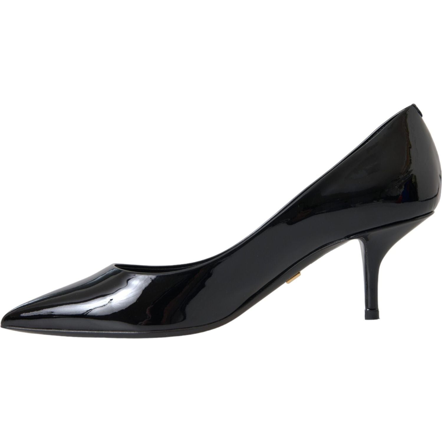 Dolce & Gabbana Black Patent Leather Heels Pumps Shoes