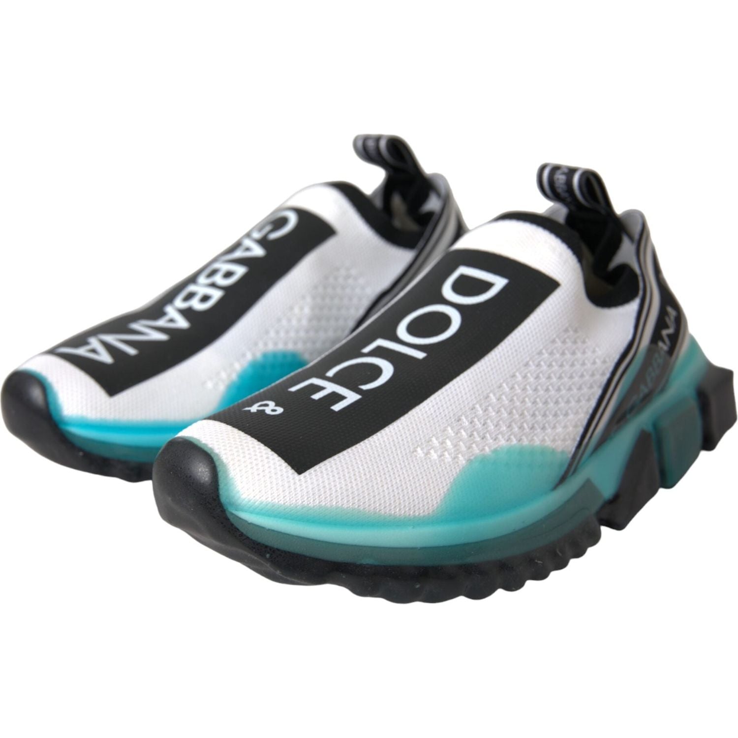 حذاء سنيكرز دولتشي آند غابانا أسود وأبيض وأزرق سهل الارتداء