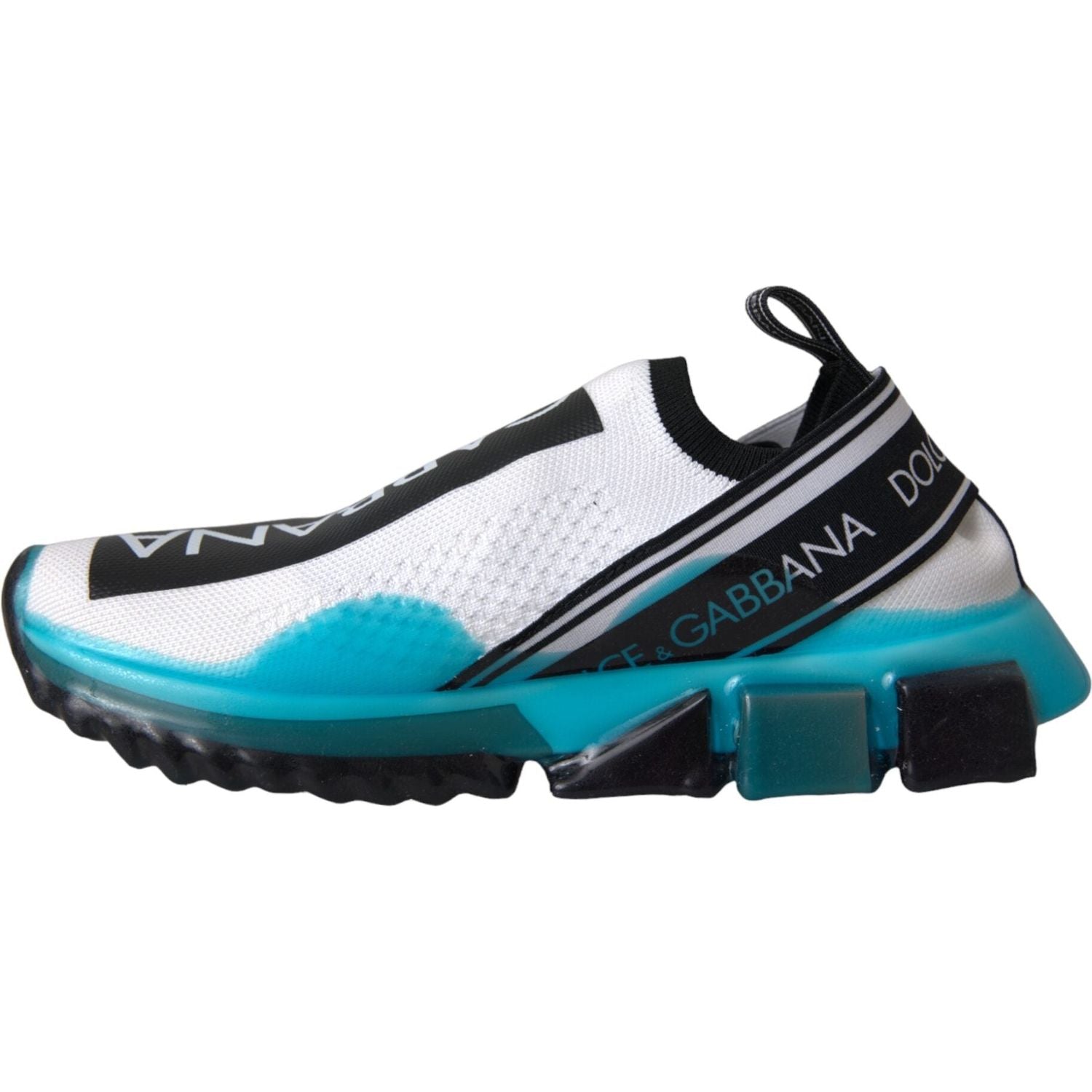 حذاء سنيكرز دولتشي آند غابانا أسود وأبيض وأزرق سهل الارتداء