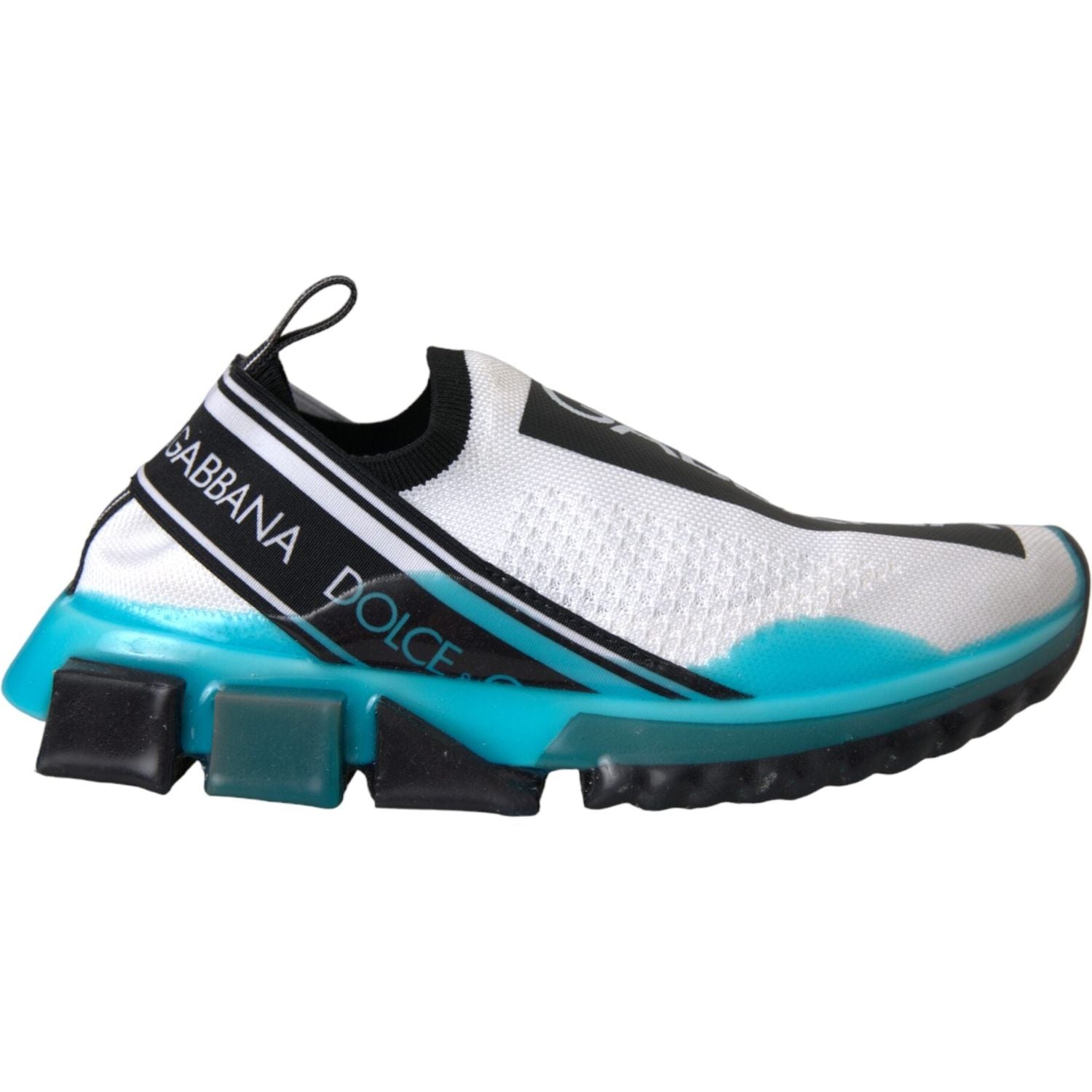حذاء سنيكرز دولتشي آند غابانا أسود وأبيض وأزرق سهل الارتداء