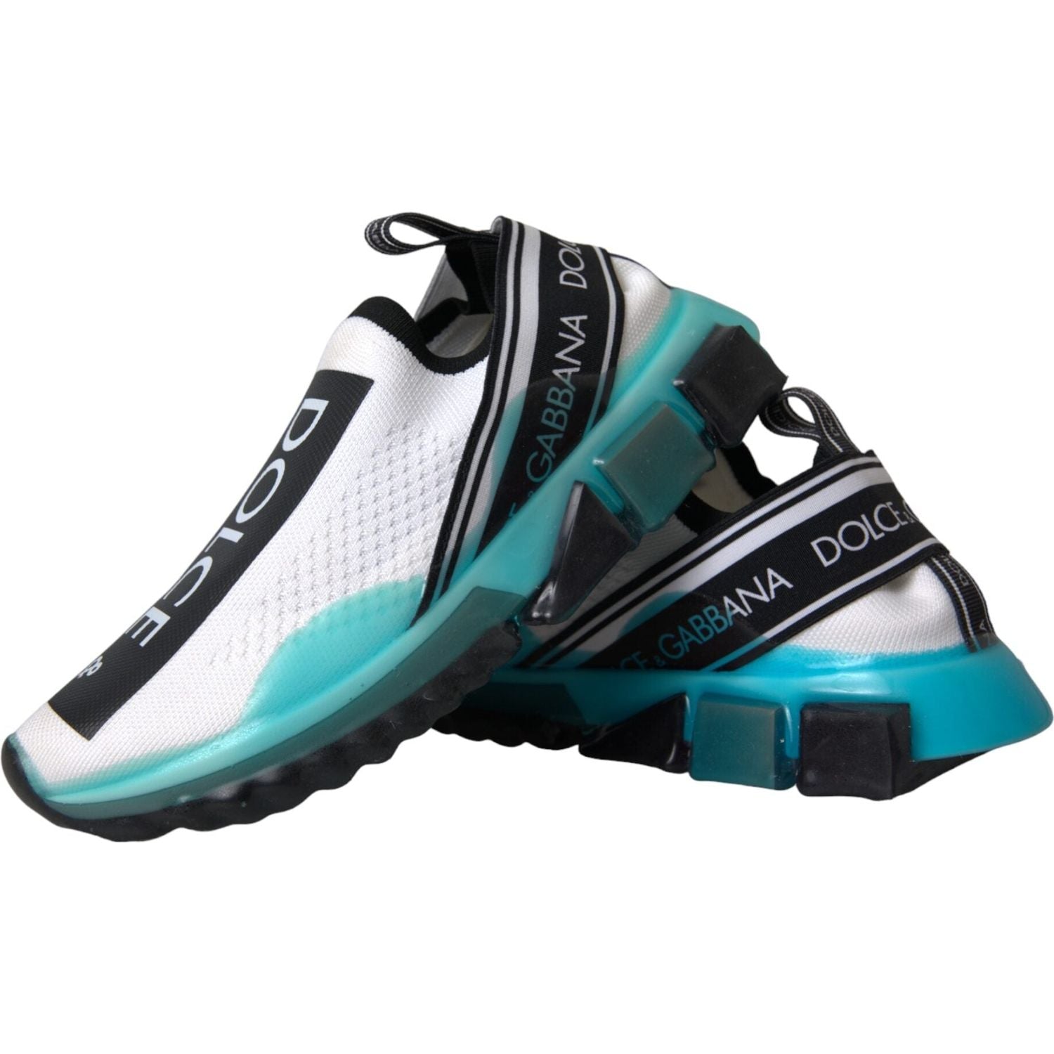 حذاء سنيكرز دولتشي آند غابانا أسود وأبيض وأزرق سهل الارتداء