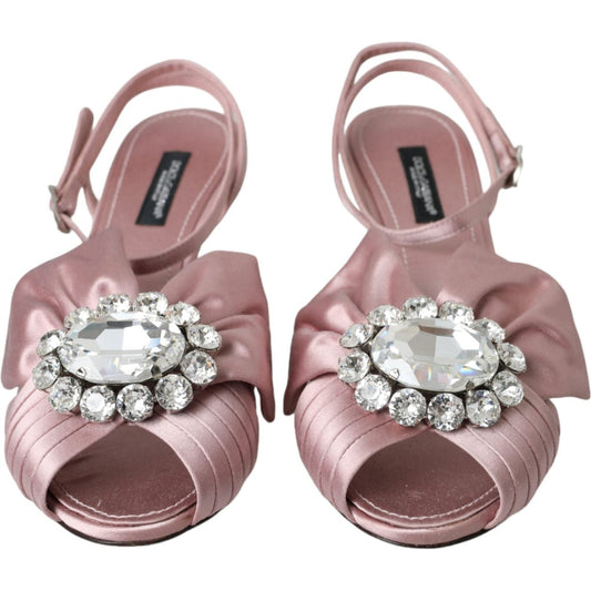 Dolce & Gabbana Pink Keira Crystal Heels Sandals Shoes Dolce & Gabbana