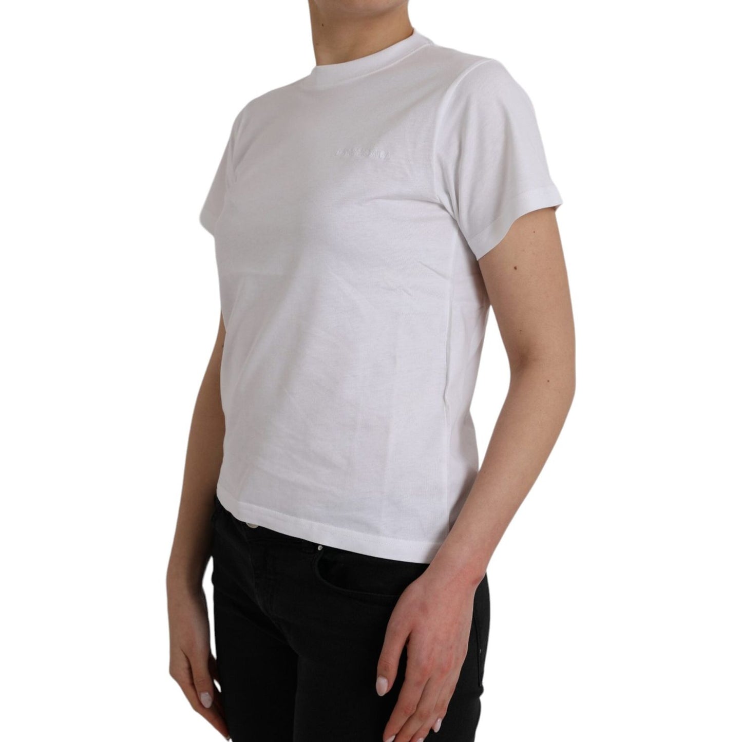 Balenciaga White Cotton Crew Neck Short Sleeves T-shirt Balenciaga