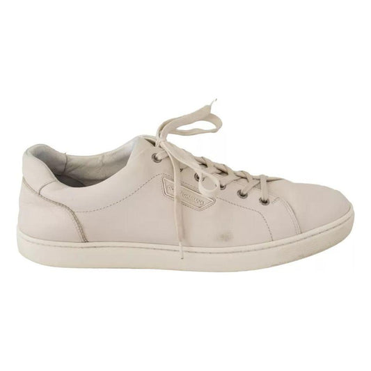 Dolce & Gabbana White Casual Leather Logo Men Sneakers Shoes Dolce & Gabbana