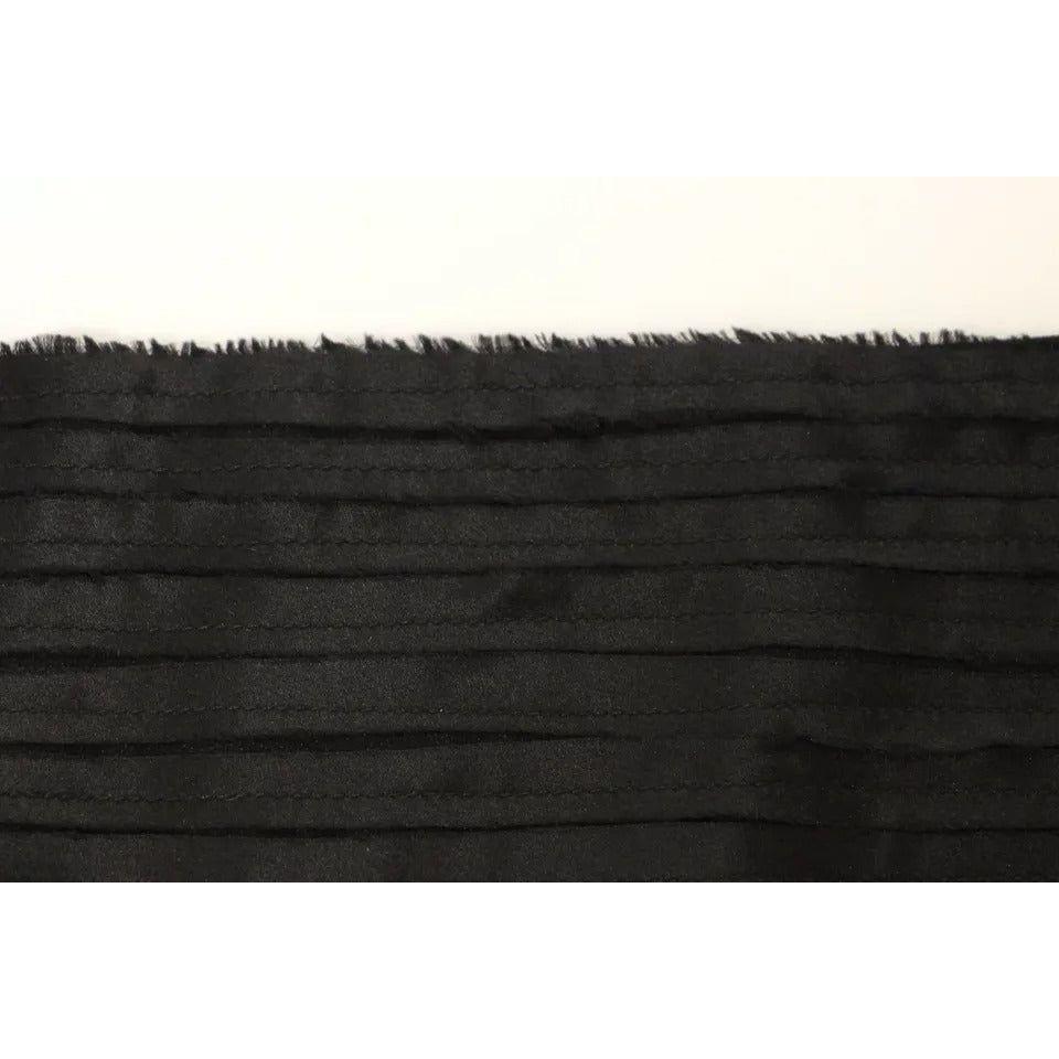 حزام الخصر الحريري الأسود للنساء من دولتشي آند غابانا