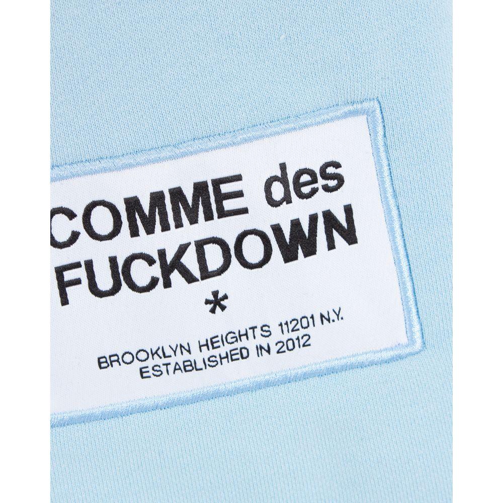 Comme Des Fuckdown Light Blue Cotton Short Comme Des Fuckdown