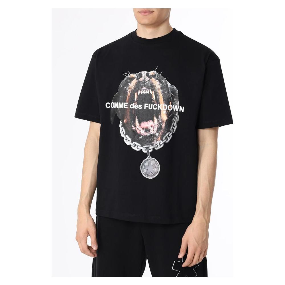 Comme Des Fuckdown Black Cotton T-Shirt Comme Des Fuckdown