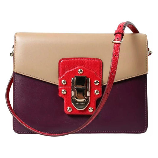 Dolce & Gabbana Multicolor Lucia Brushed Leather Crossbody Shoulder Bag Dolce & Gabbana