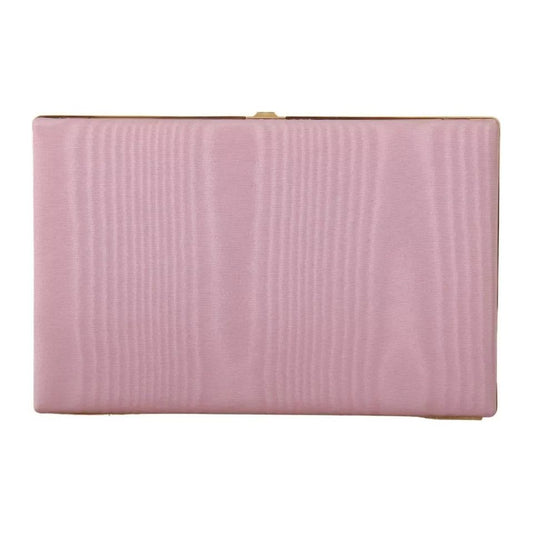 Dolce & Gabbana Pink Silk Gold Frame Clutch Evening Party Purse Bag Dolce & Gabbana