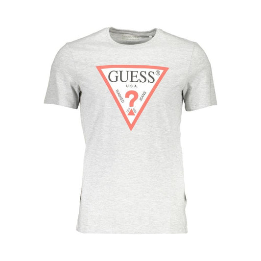 Guess Jeans Gray Cotton Men T-Shirt Guess Jeans