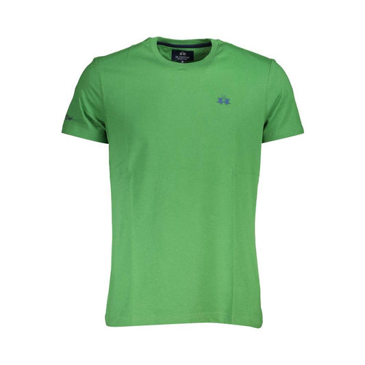 La Martina Green Cotton Men T-Shirt La Martina