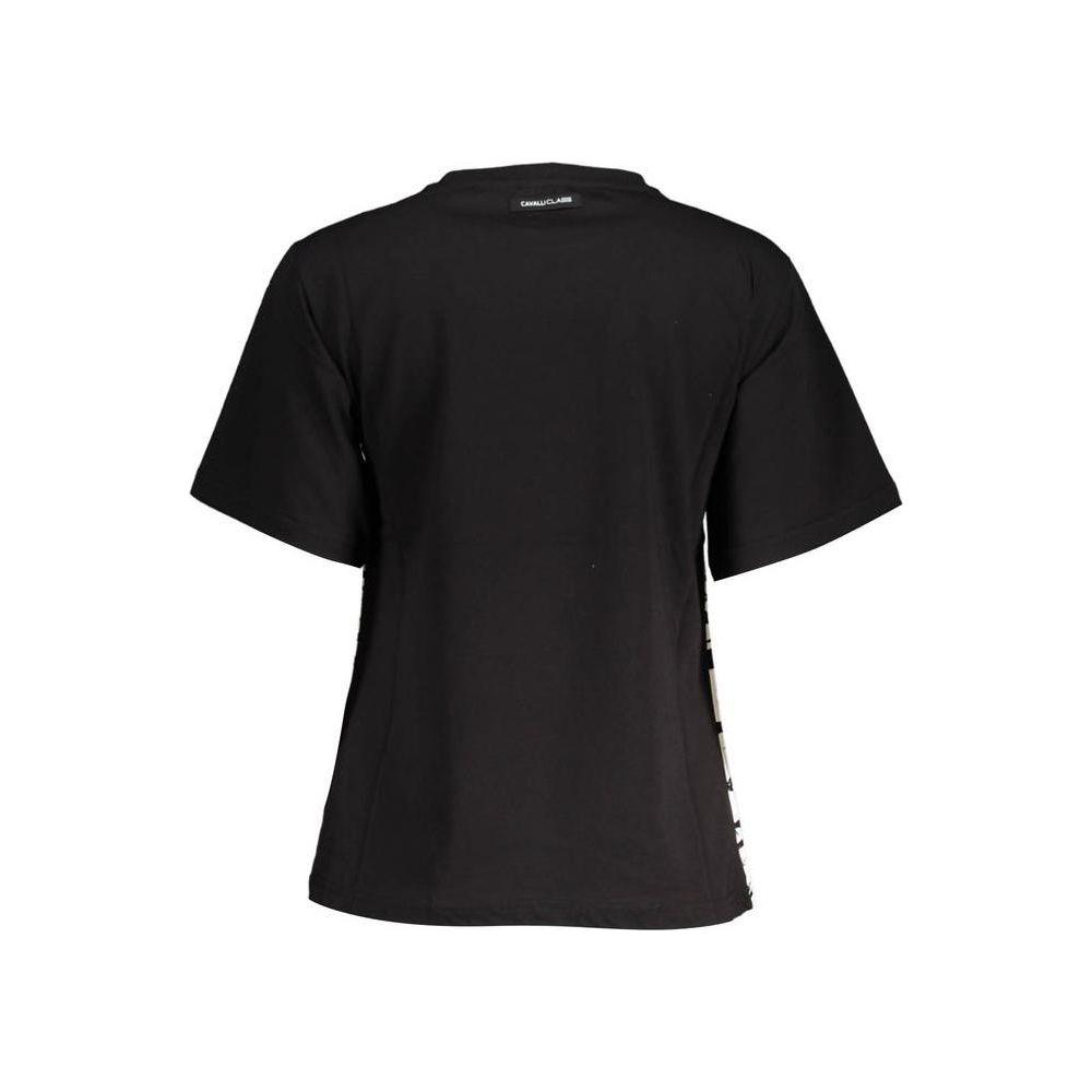 Cavalli Class Black Cotton Women T-Shirt Cavalli Class