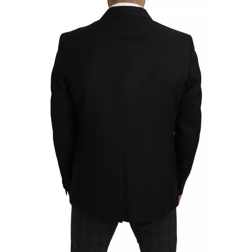 سترة بليزر من الصوف الأسود بقصّة Slim Fit من دولتشي آند غابانا