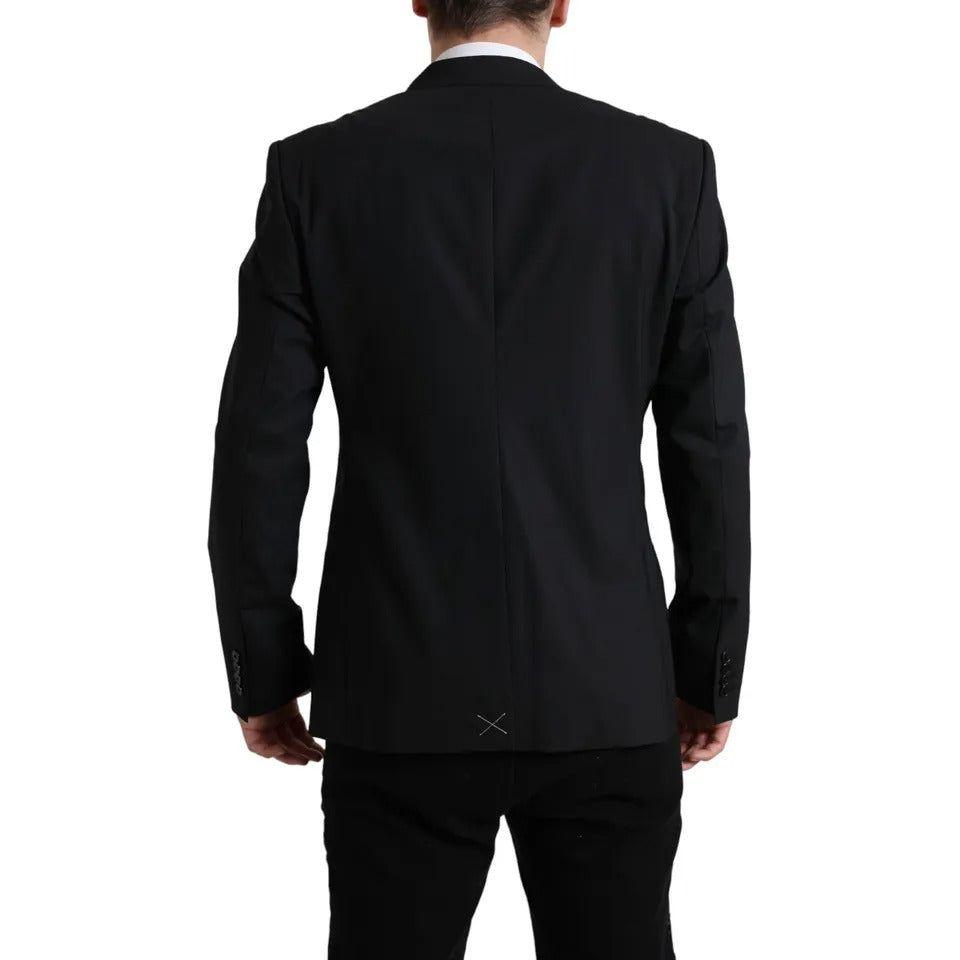 Dolce & Gabbana Black Wool MARTINI Stretch Jacket Blazer Dolce & Gabbana