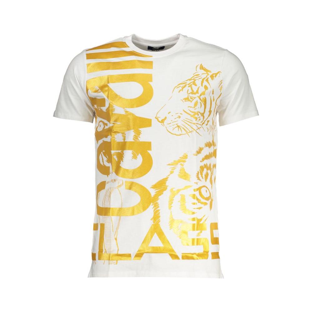 Cavalli Class White Cotton T-Shirt Cavalli Class