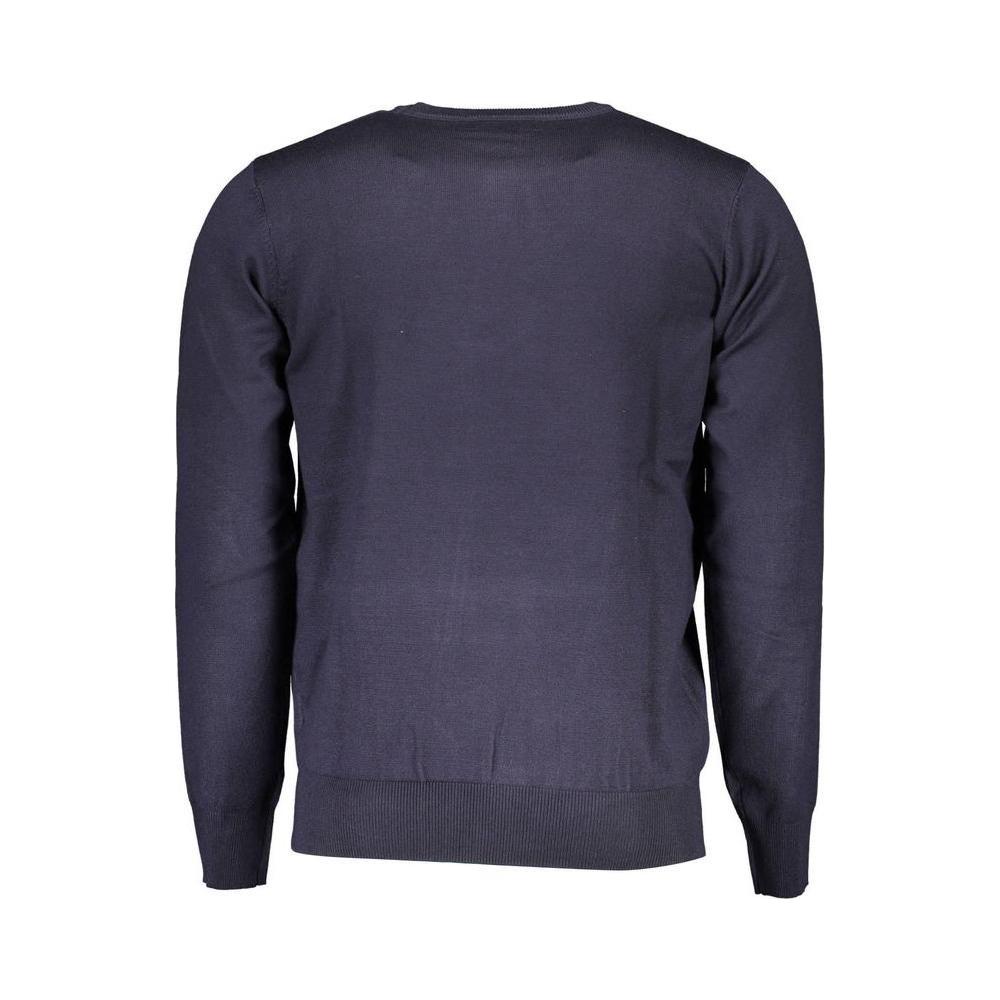 U.S. Grand Polo Blue Viscose Men Sweater U.S. Grand Polo