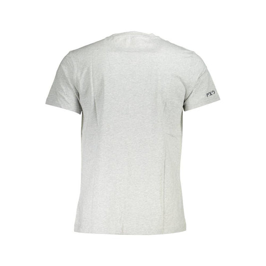 La Martina Gray Cotton Men T-Shirt La Martina