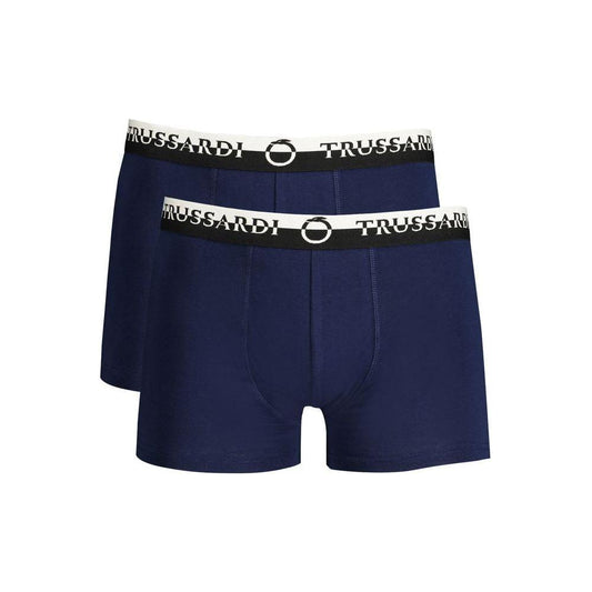 Trussardi Blue Cotton Underwear Trussardi