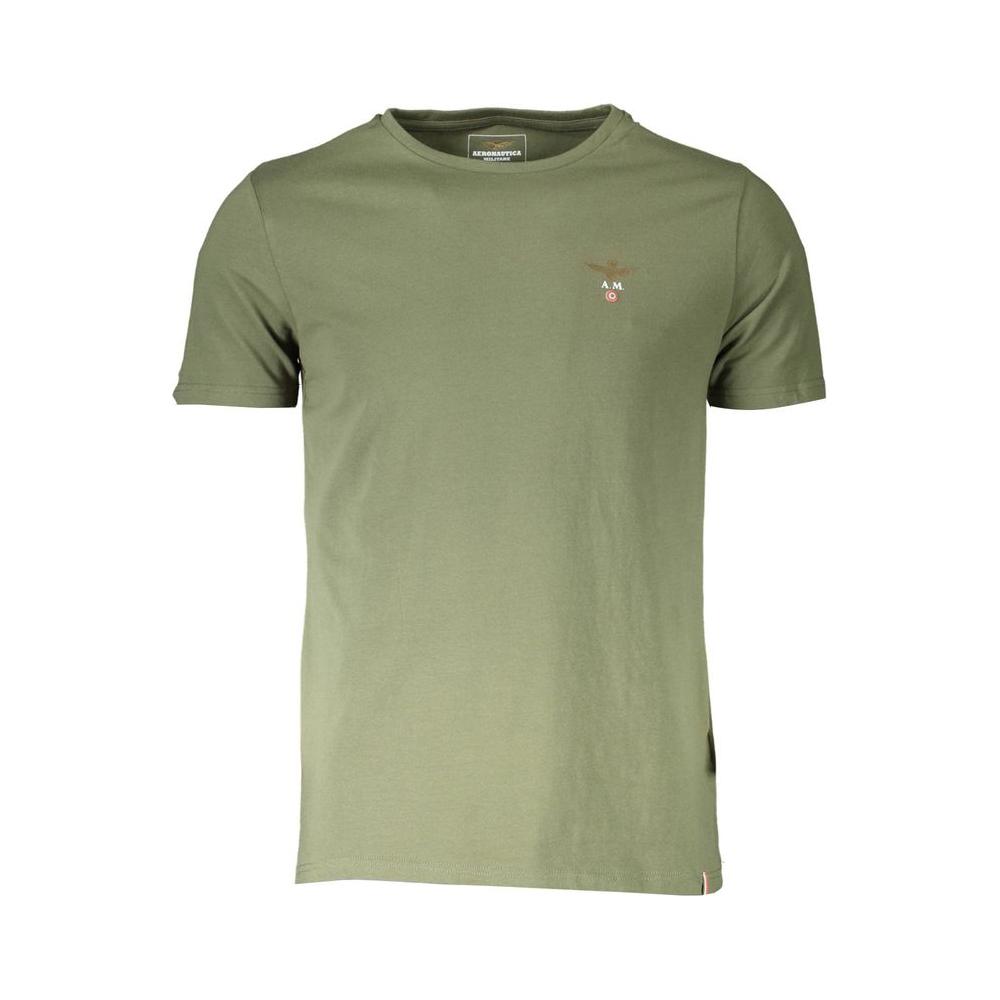 Aeronautica Militare Green Cotton T-Shirt Aeronautica Militare