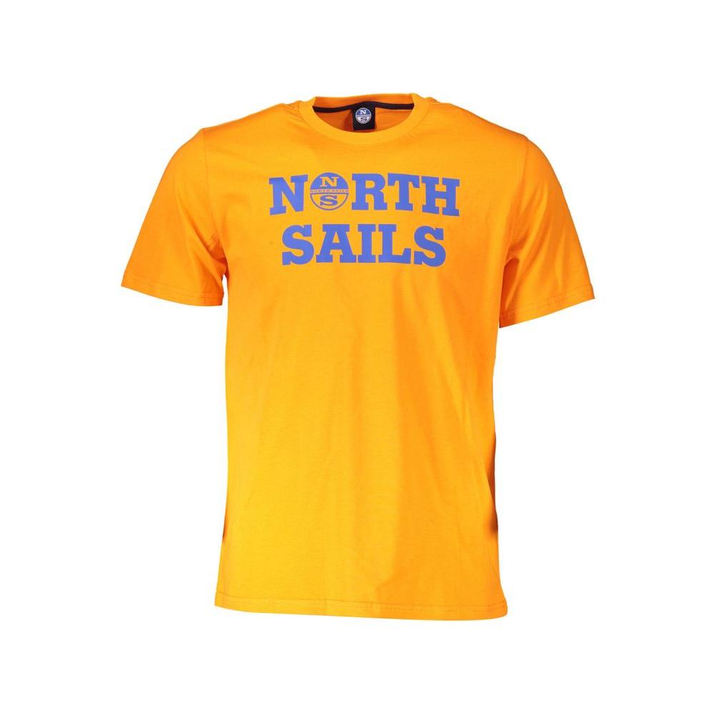 North Sails Orange Cotton Men T-Shirt North Sails