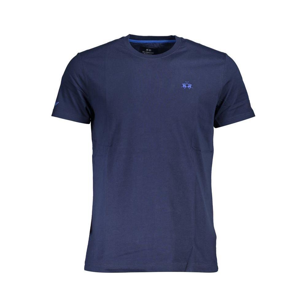 La Martina Blue Cotton Men T-Shirt La Martina