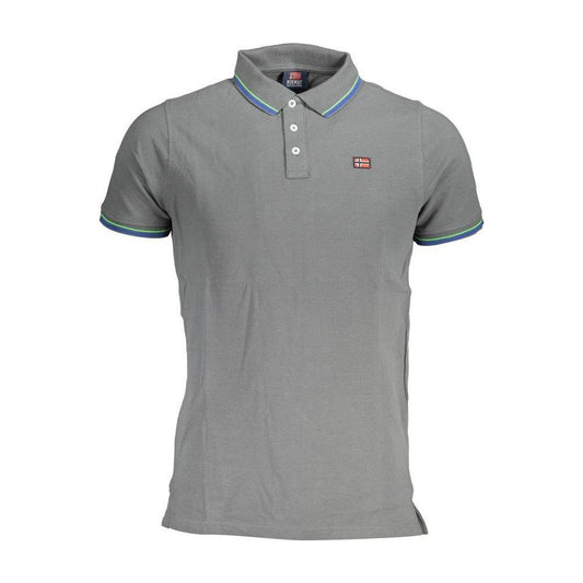 Norway 1963 Gray Cotton Men Polo Shirt Norway 1963