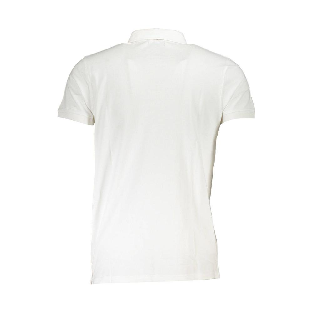 Cavalli Class White Cotton Polo Shirt Cavalli Class