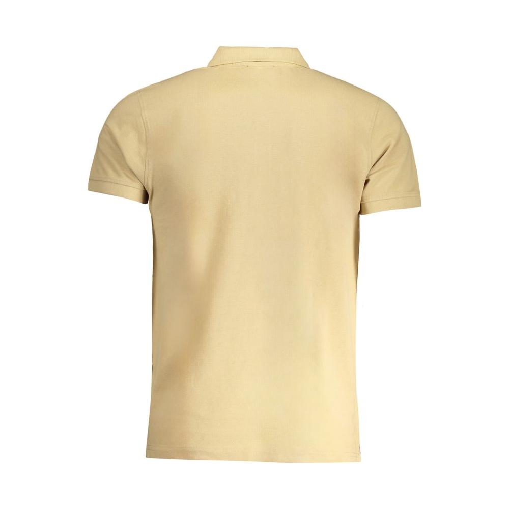 Cavalli Class Beige Cotton Polo Shirt Cavalli Class