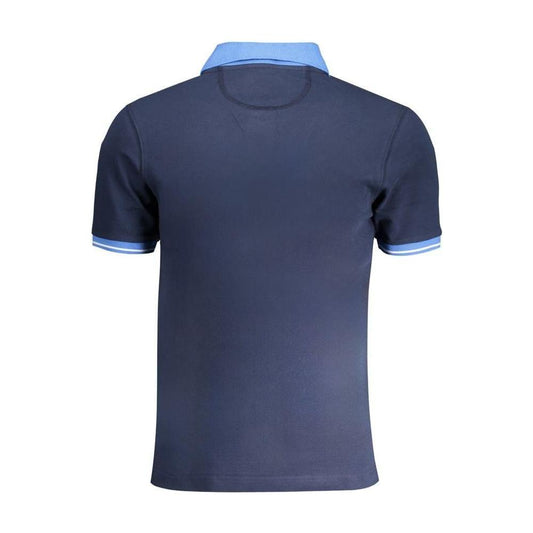 La Martina Blue Cotton Polo Shirt La Martina