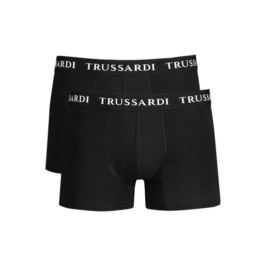 Trussardi Black Cotton Underwear Trussardi