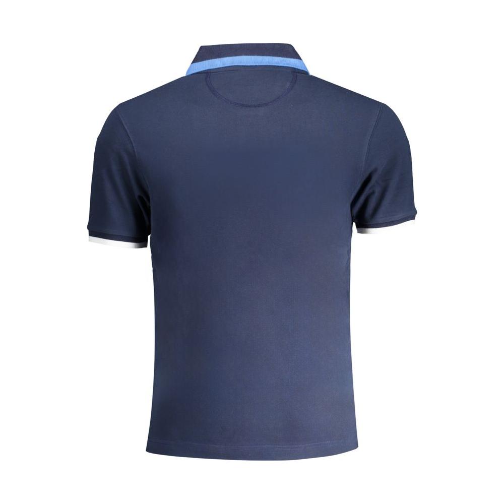 La Martina Blue Cotton Polo Shirt La Martina