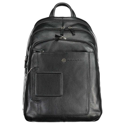 Piquadro Black Leather Men Backpack Piquadro