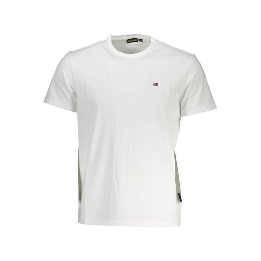 Napapijri White Cotton Men T-Shirt Napapijri