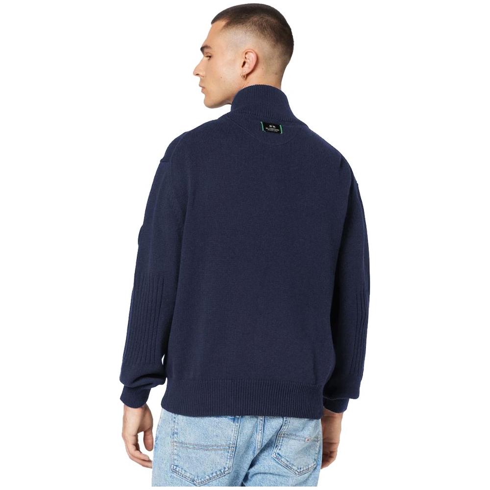 La Martina Blue Cotton Sweater La Martina