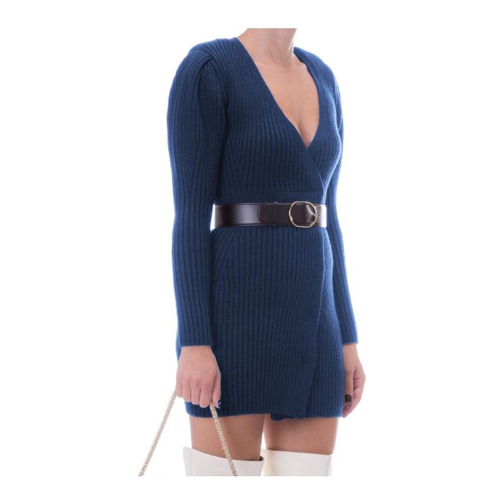 Elisabetta Franchi Blue Wool Women Dress Elisabetta Franchi