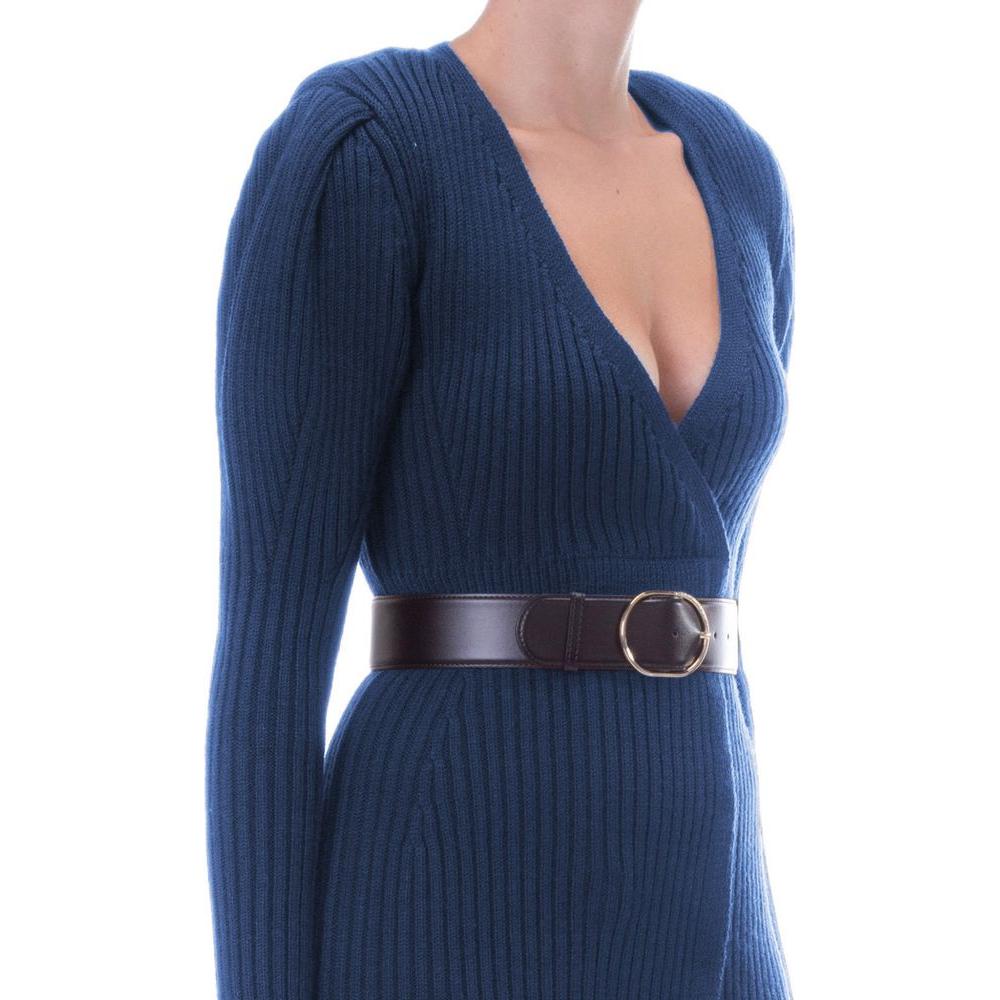 Elisabetta Franchi Blue Wool Women Dress Elisabetta Franchi