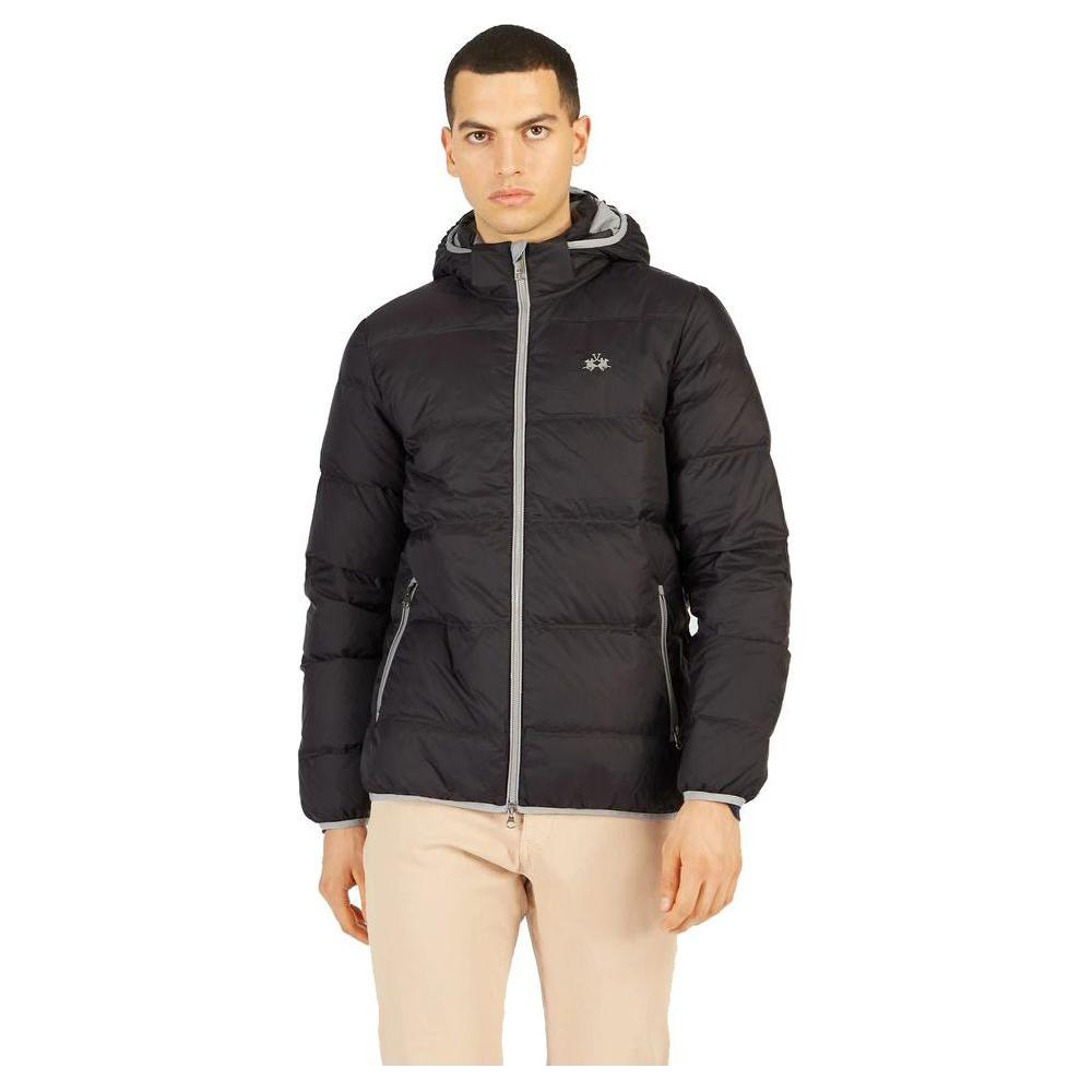 La Martina Black Nylon Men's Jacket La Martina