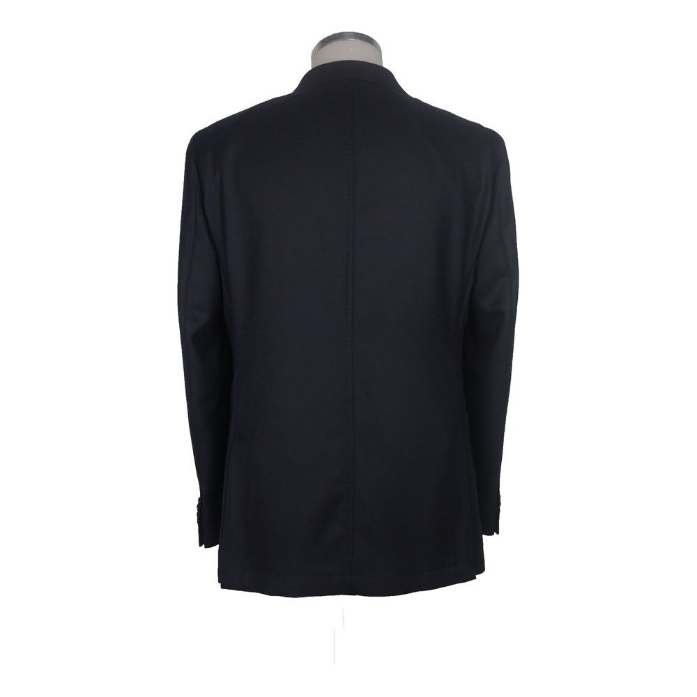 Made in Italy Elegant Dark Blue Italian Wool Jacket Made in Italy