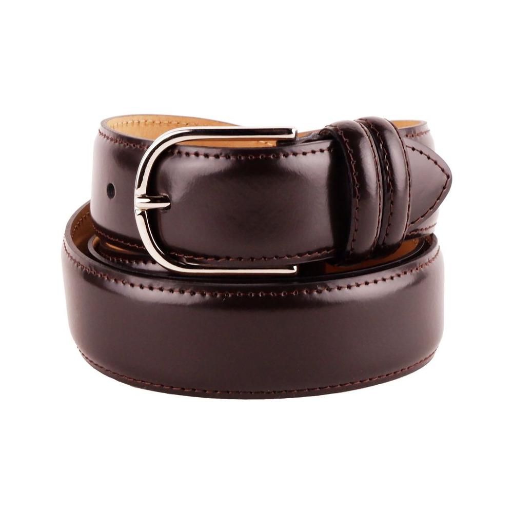 Made in Italy Elegant Smooth Brown Calfskin Belt Made in Italy