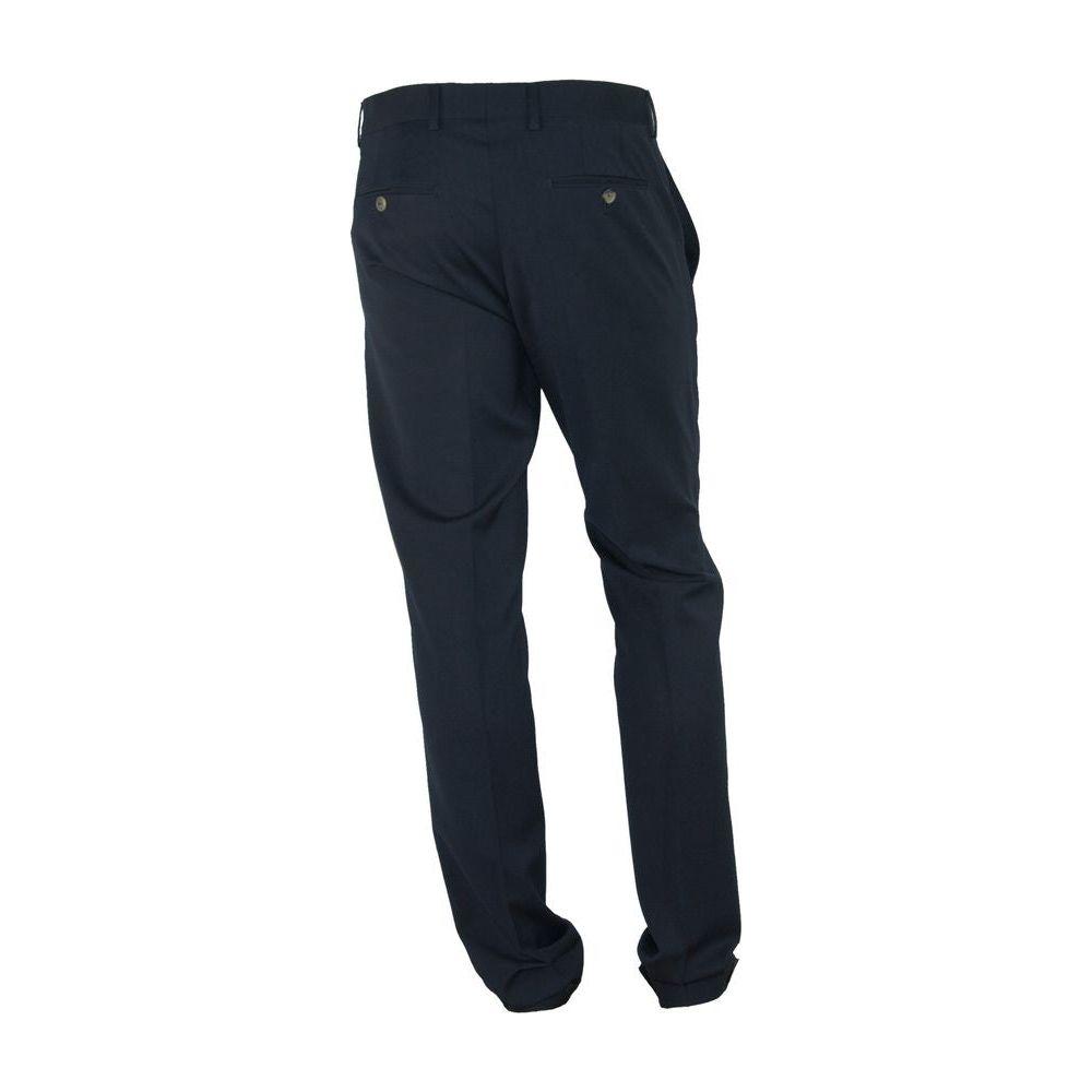 Made in Italy Elegant Black Italian Designer Trousers Made in Italy